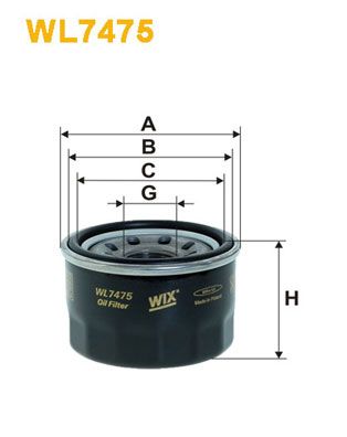 WIX FILTERS alyvos filtras WL7475